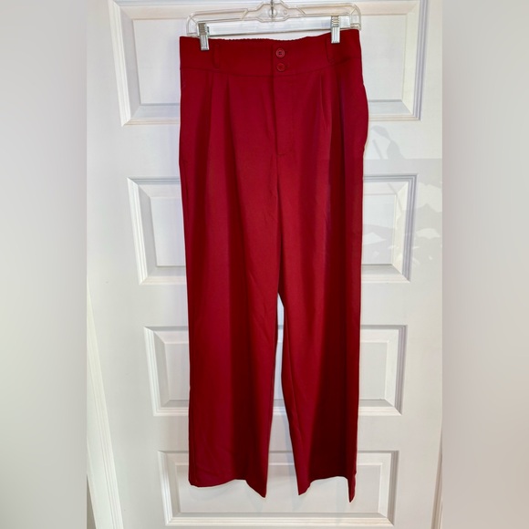 HALARA Flex Waisted Zipper Pocket Shirred Straight Leg Work Pants - Picture 4 of 6